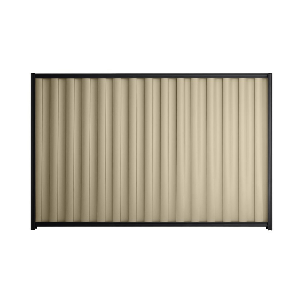 Good Neighbour® Wavelok® 2100mm High Fence Panel Sheet: Merino Post/Track: Gun Metal Grey