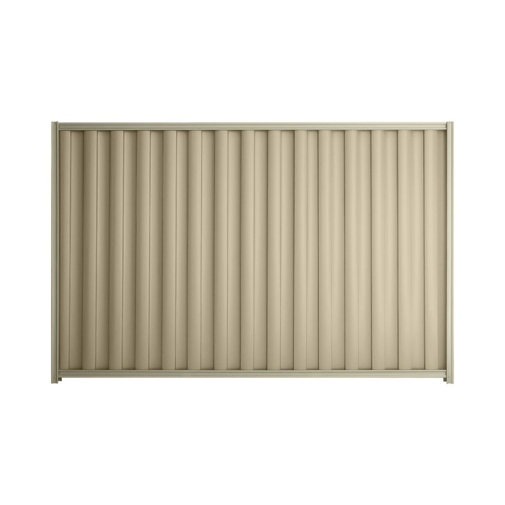 Good Neighbour® Wavelok® 2100mm High Fence Panel Sheet: Merino Post/Track: Moss Vale Sand