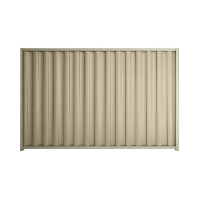 Good Neighbour® Wavelok® 2100mm High Fence Panel Sheet: Merino Post/Track: Moss Vale Sand