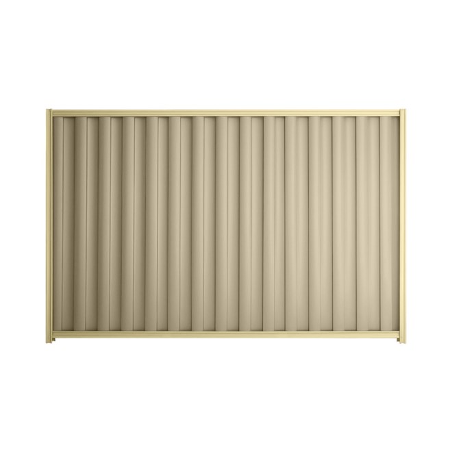 Good Neighbour® Wavelok® 2100mm High Fence Panel Sheet: Merino Post/Track: Primrose