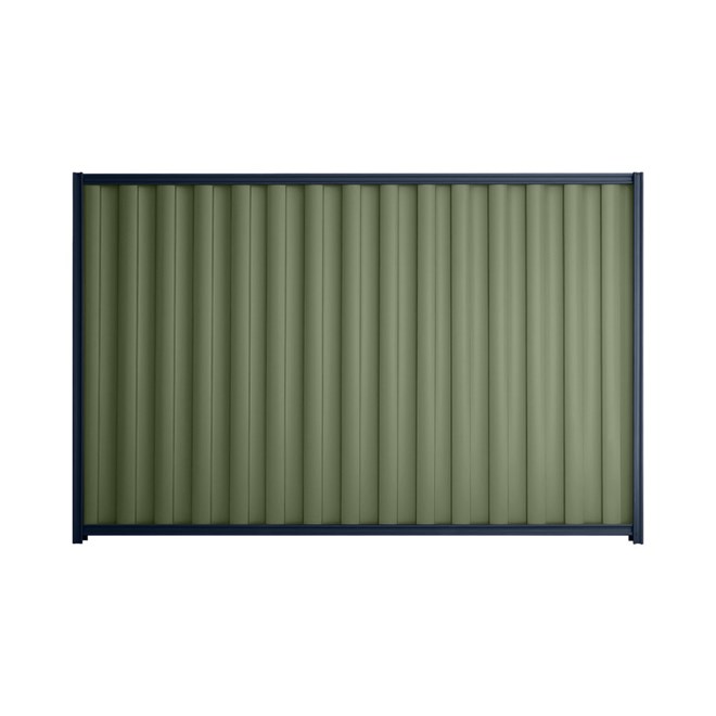 Good Neighbour® Wavelok® 2100mm High Fence Panel Sheet: Mist Green Post/Track: Mountain Blue
