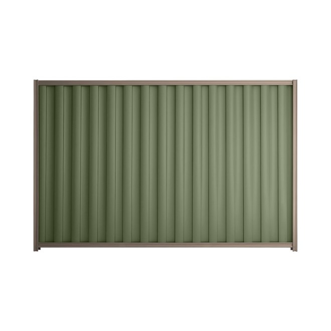 Good Neighbour® Wavelok® 2100mm High Fence Panel Sheet: Mist Green Post/Track: Marsh