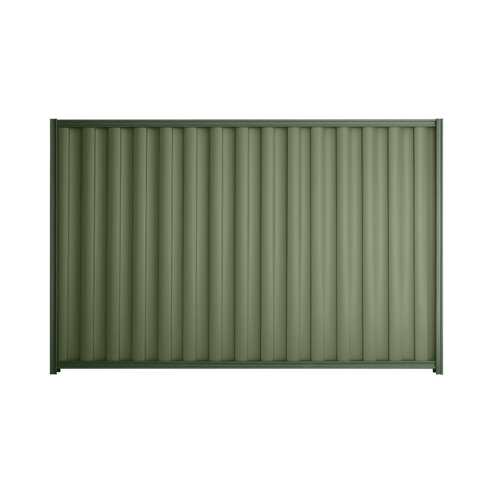Good Neighbour® Wavelok® 2100mm High Fence Panel Sheet: Mist Green Post/Track: Rivergum