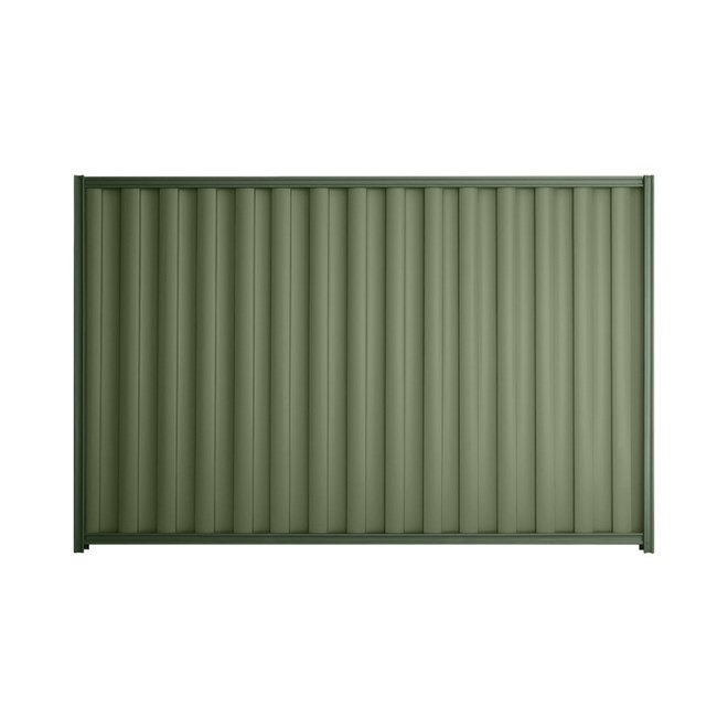 Good Neighbour® Wavelok® 2100mm High Fence Panel Sheet: Mist Green Post/Track: Rivergum