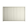 Good Neighbour® Wavelok® 2100mm High Fence Panel Sheet: Off White Post/Track: Moss Vale Sand