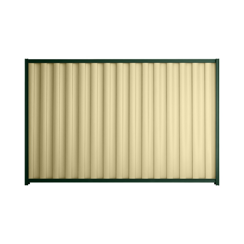 Good Neighbour® Wavelok® 2100mm High Fence Panel Sheet: Primrose Post/Track: Caulfield Green