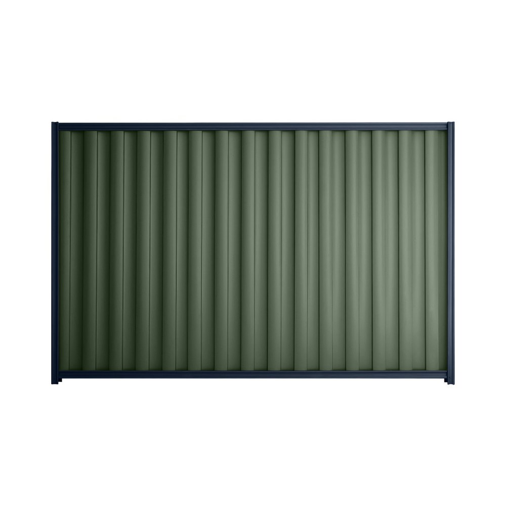 Good Neighbour® Wavelok® 2100mm High Fence Panel Sheet: Rivergum Post/Track: Mountain Blue