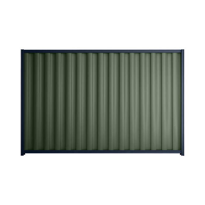 Good Neighbour® Wavelok® 2100mm High Fence Panel Sheet: Rivergum Post/Track: Mountain Blue