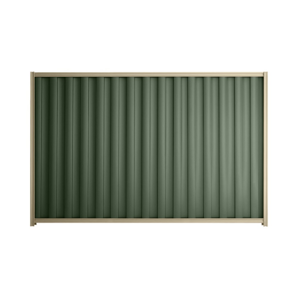 Good Neighbour® Wavelok® 2100mm High Fence Panel Sheet: Rivergum Post/Track: Merino