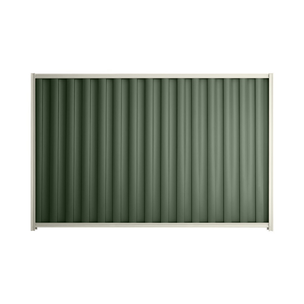 Good Neighbour® Wavelok® 2100mm High Fence Panel Sheet: Rivergum Post/Track: Off White