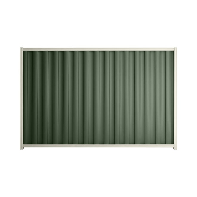Good Neighbour® Wavelok® 2100mm High Fence Panel Sheet: Rivergum Post/Track: Off White