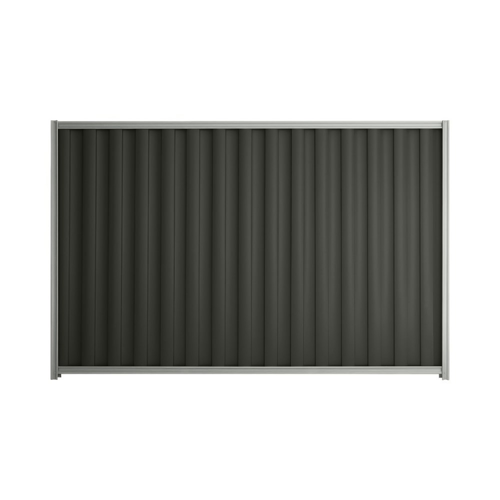 Good Neighbour® Wavelok® 2100mm High Fence Panel Sheet: Slate Grey Post/Track: Gull Grey