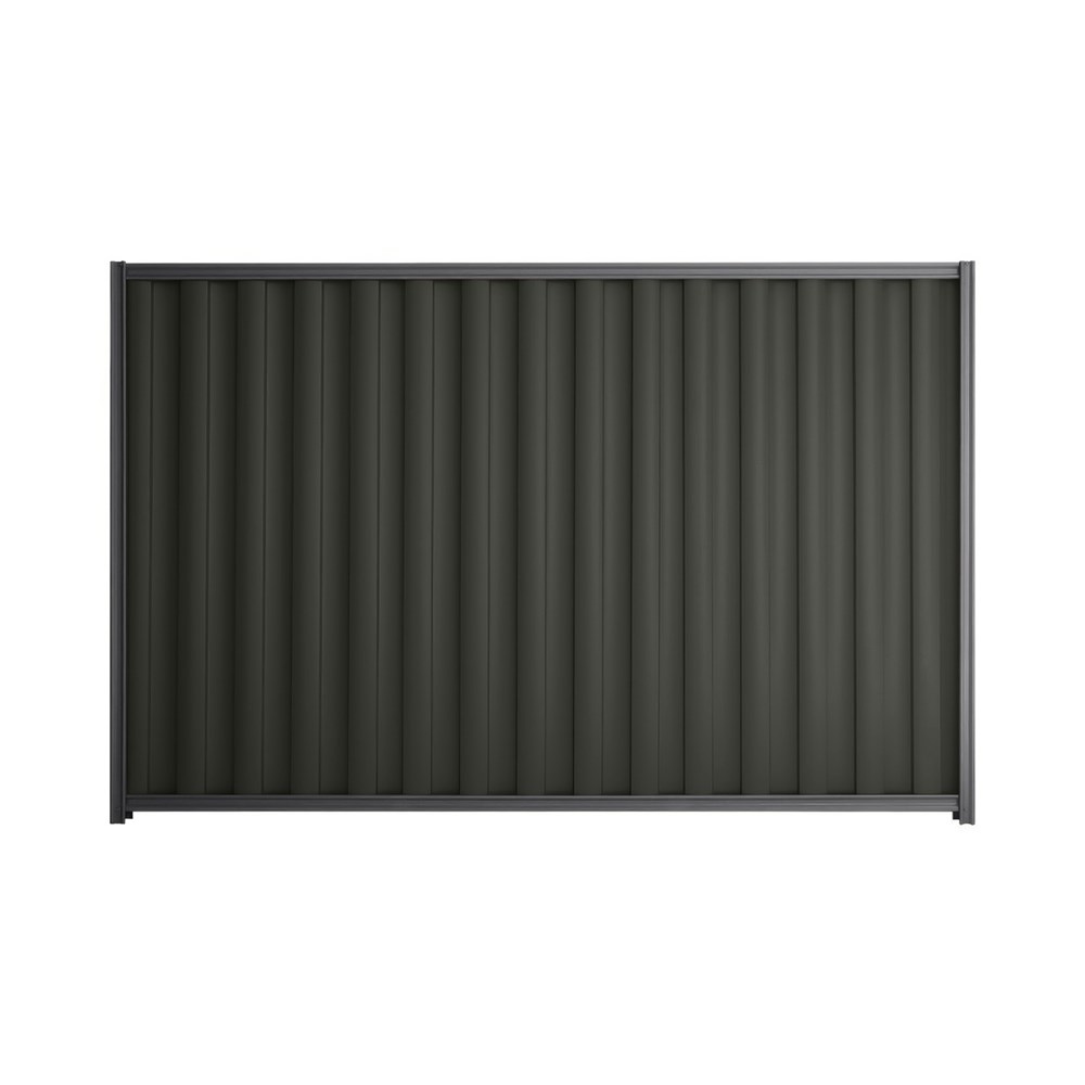 Good Neighbour® Wavelok® 2100mm High Fence Panel Sheet: Slate Grey Post/Track: Granite