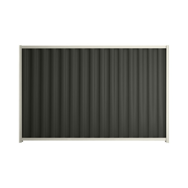 Good Neighbour® Wavelok® 2100mm High Fence Panel Sheet: Slate Grey Post/Track: Off White