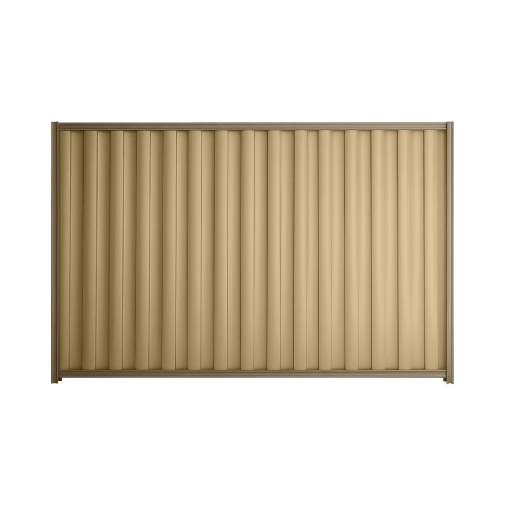 Good Neighbour® Wavelok® 2100mm High Fence Panel Sheet: Wheat Post/Track: Beige