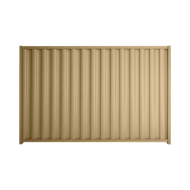 Good Neighbour® Wavelok® 2100mm High Fence Panel Sheet: Wheat Post/Track: Wheat