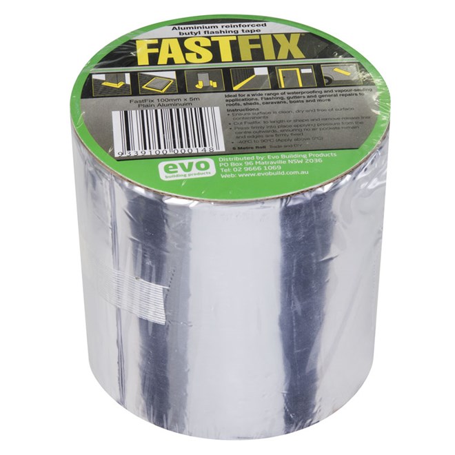 Evo Aluminium 100mm x 5m FastFix Flashing Tape