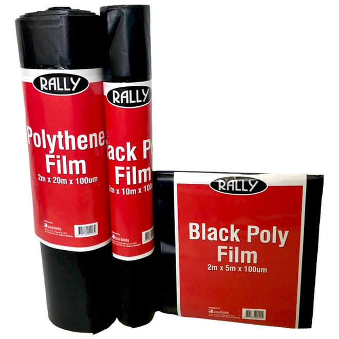 Poly Pre-Packed Builders Film 2m x 10m x 100UM Black