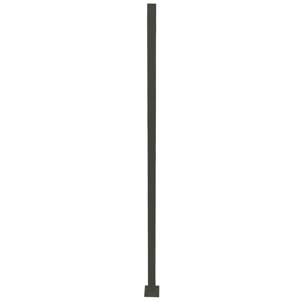 Steel Fence Post With Base Plate 50x50mm x 3000mm Slate Grey
