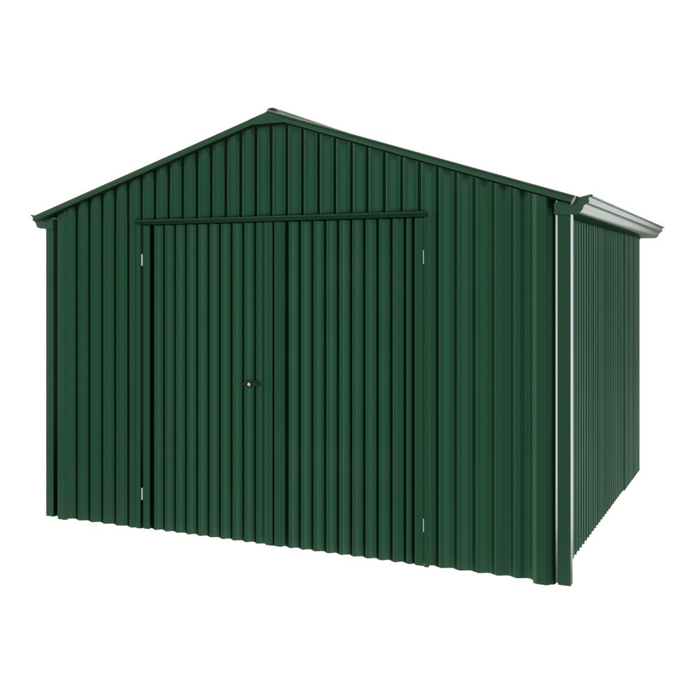 Handi-Heritage Shed H3 3.30X3.30 Roof:Caulfield Green Wall:Caulfield Green Gable End Double Door