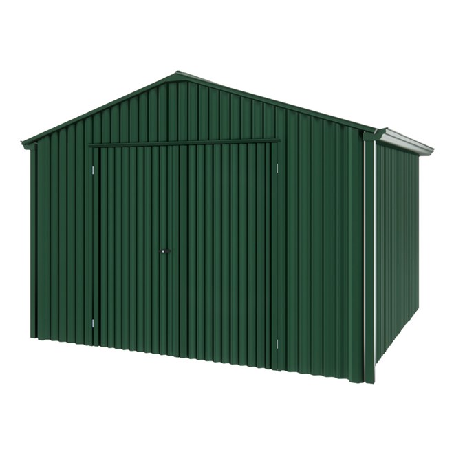 Handi-Heritage Shed H3 3.30X3.30 Roof:Caulfield Green Wall:Caulfield Green Gable End Double Door