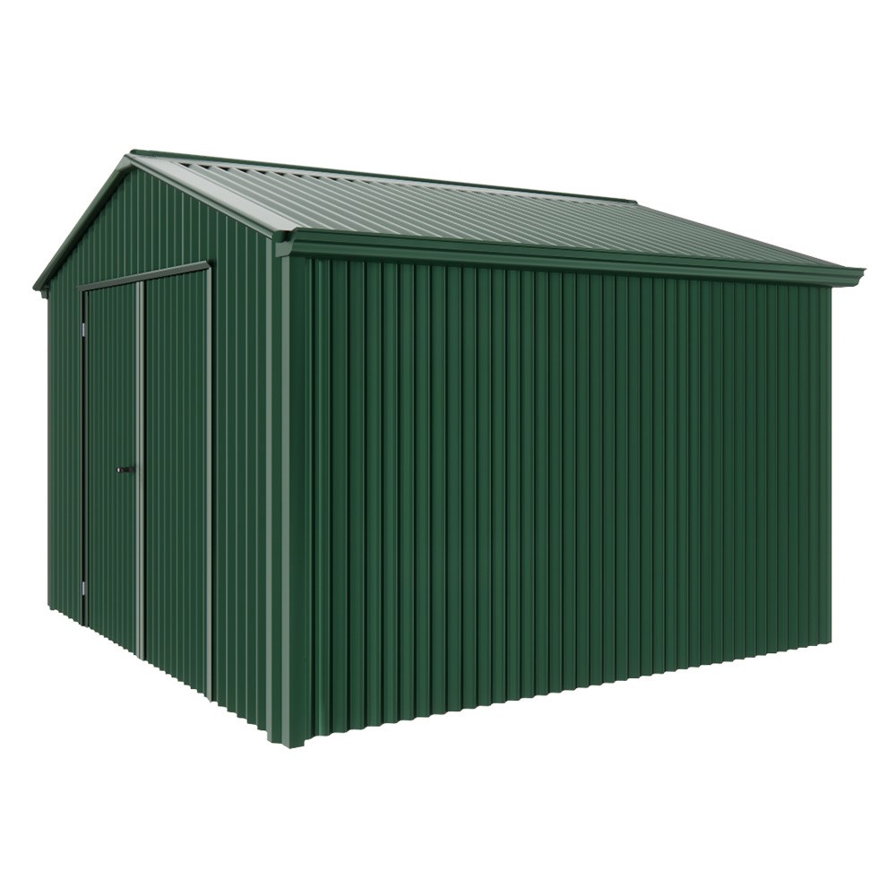 Handi-Heritage Shed H3 3.30X3.30 Roof:Caulfield Green Wall:Caulfield Green Gable End Double Door
