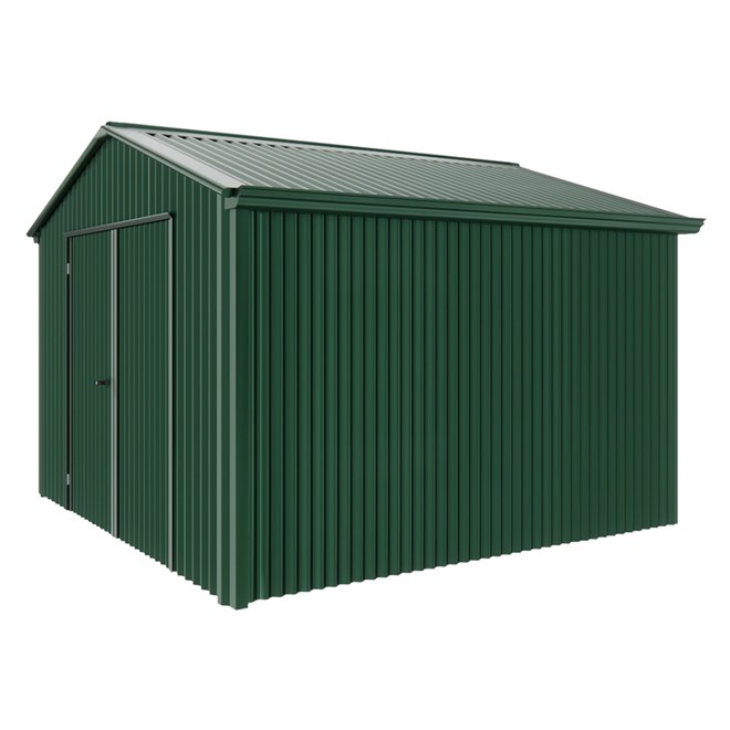 Handi-Heritage Shed H3 3.30X3.30 Roof:Caulfield Green Wall:Caulfield Green Gable End Double Door