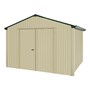 Handi-Heritage Shed H3 3.30X3.30 Roof:Caulfield Green Wall:Primrose Gable End Double Door