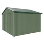 Handi-Heritage Shed H3 3.30X3.30 Roof:Caulfield Green Wall:Rivergum Gable End Double Door