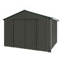 Handi-Heritage Shed H3 3.30X3.30 Roof:Caulfield Green Wall:Slate Grey Gable End Double Door