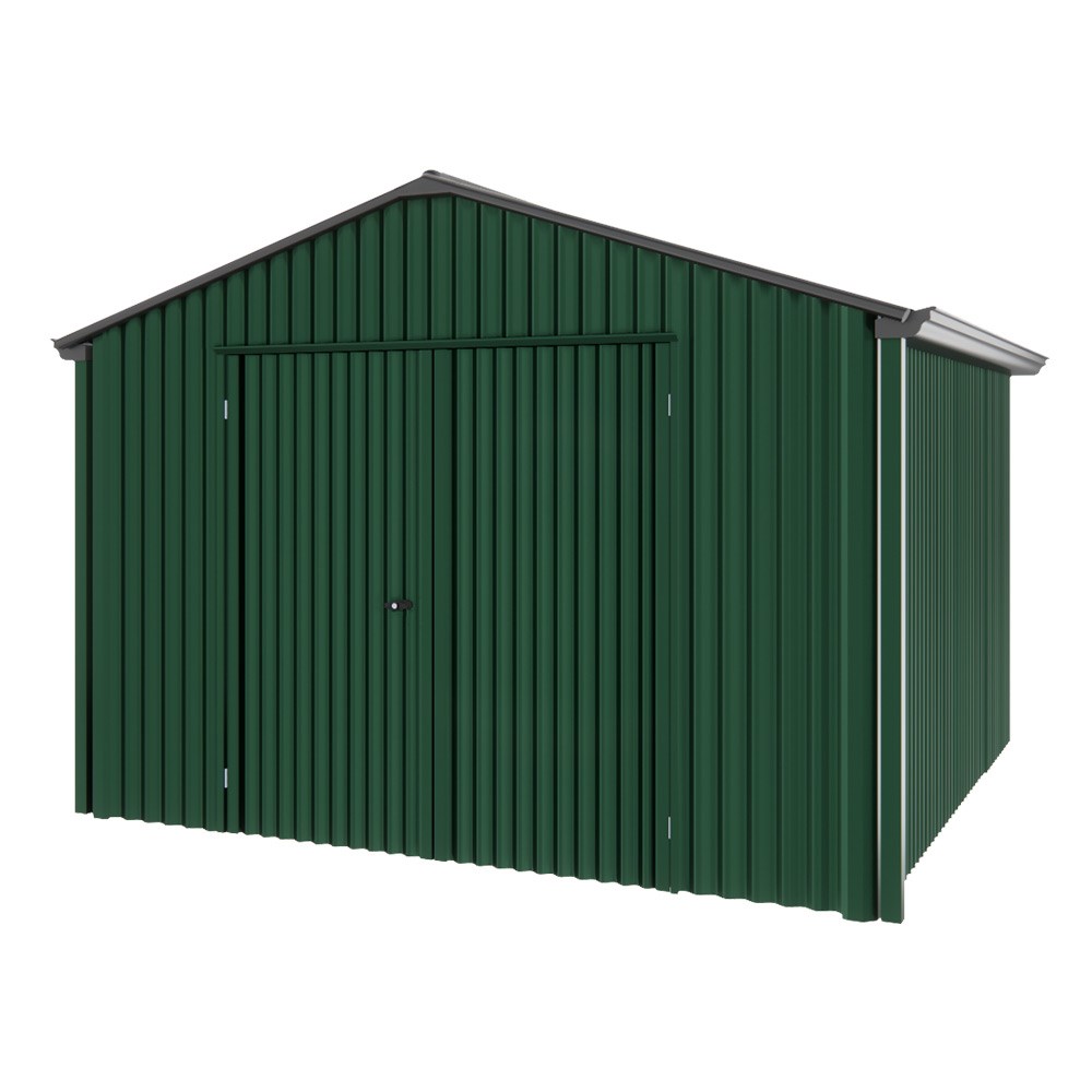 Handi-Heritage Shed H3 3.30X3.30 Roof:Gun Metal Grey Wall:Caulfield Green Gable End Double Door