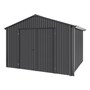 Handi-Heritage Shed H3 3.30X3.30 Roof:Gun Metal Grey Wall:Gun Metal Grey Gable End Double Door
