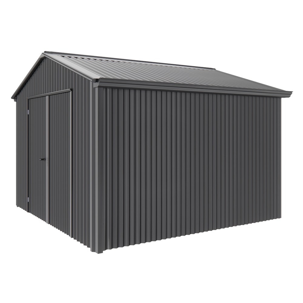 Handi-Heritage Shed H3 3.30X3.30 Roof:Gun Metal Grey Wall:Gun Metal Grey Gable End Double Door