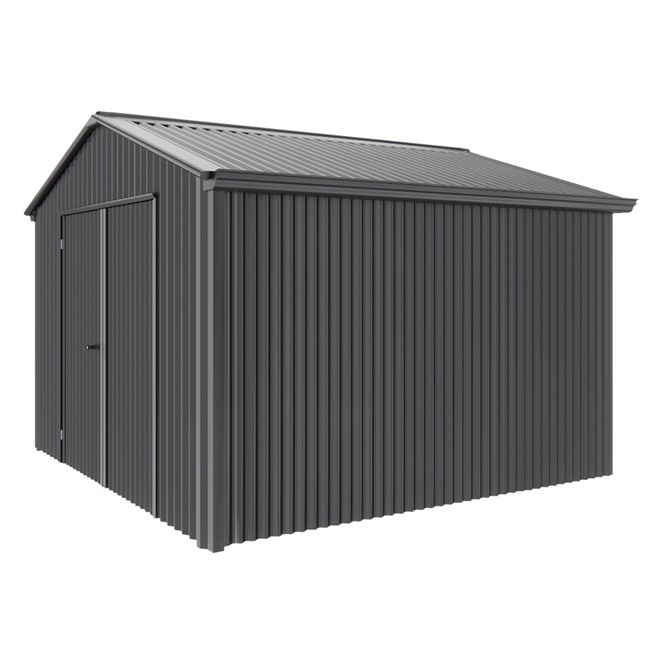 Handi-Heritage Shed H3 3.30X3.30 Roof:Gun Metal Grey Wall:Gun Metal Grey Gable End Double Door