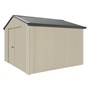 Handi-Heritage Shed H3 3.30X3.30 Roof:Gun Metal Grey Wall:Merino Gable End Double Door