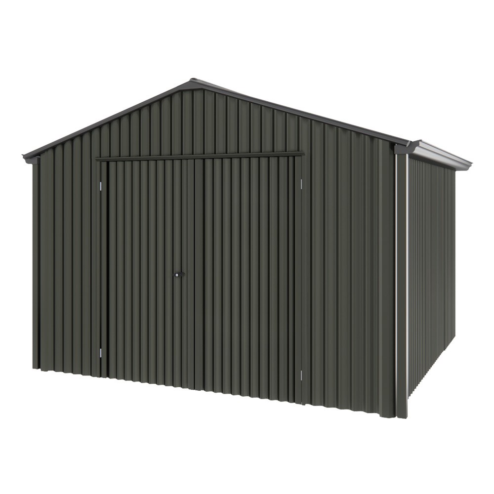 Handi-Heritage Shed H3 3.30X3.30 Roof:Gun Metal Grey Wall:Slate Grey Gable End Double Door