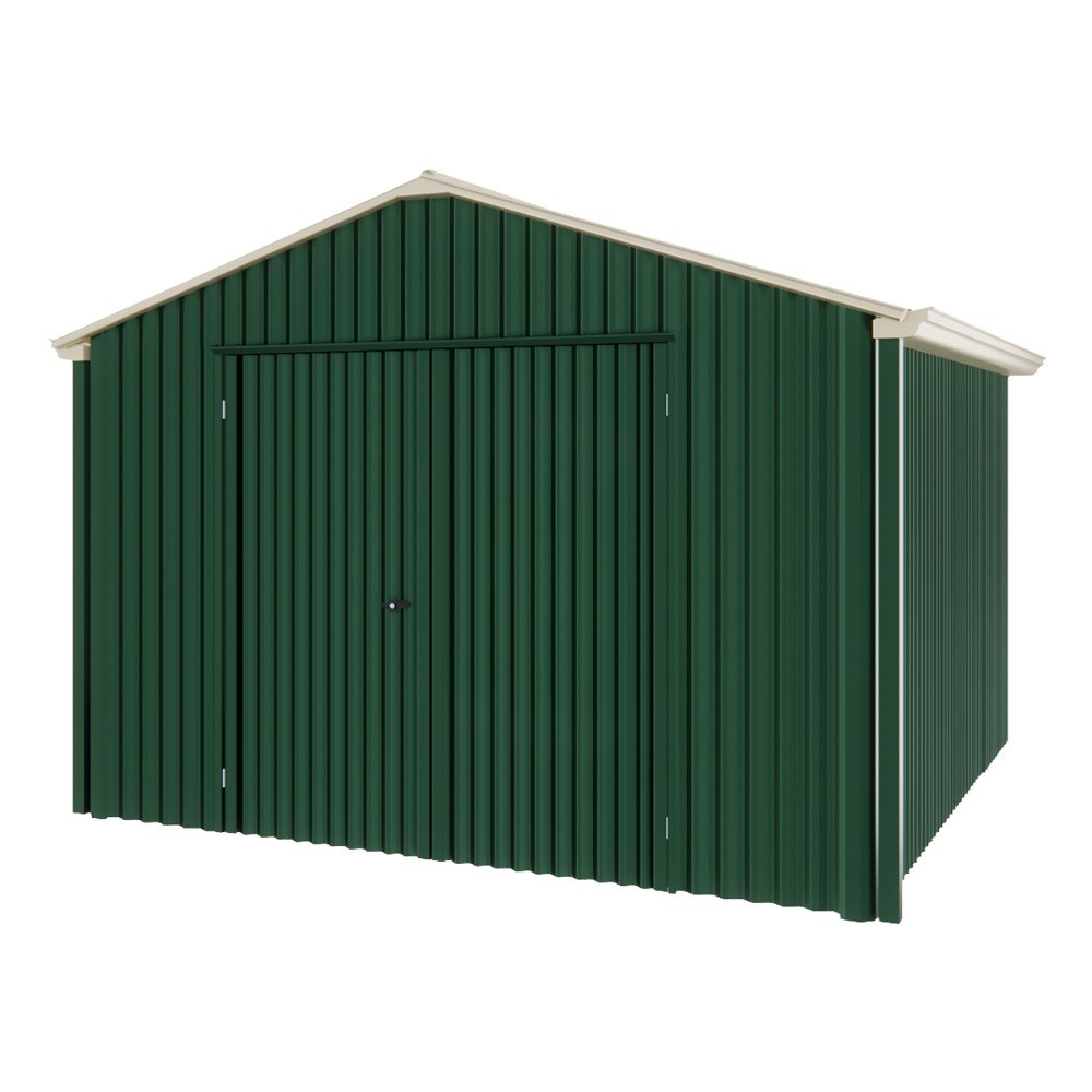 Handi-Heritage Shed H3 3.30X3.30 Roof:Merino Wall:Caulfield Green Gable End Double Door