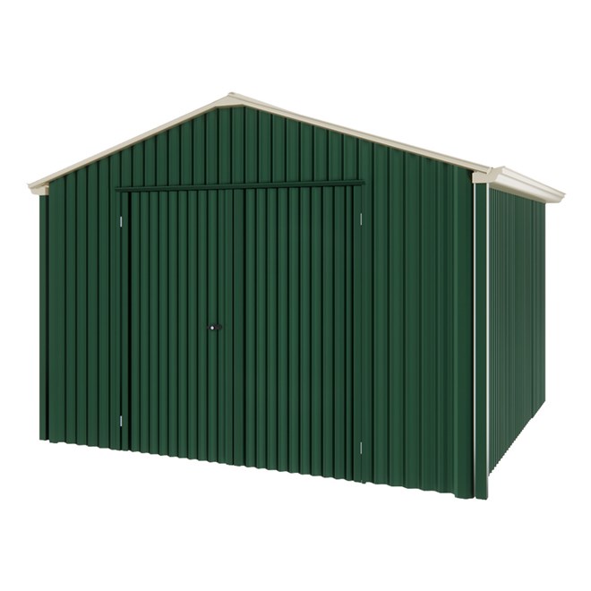 Handi-Heritage Shed H3 3.30X3.30 Roof:Merino Wall:Caulfield Green Gable End Double Door