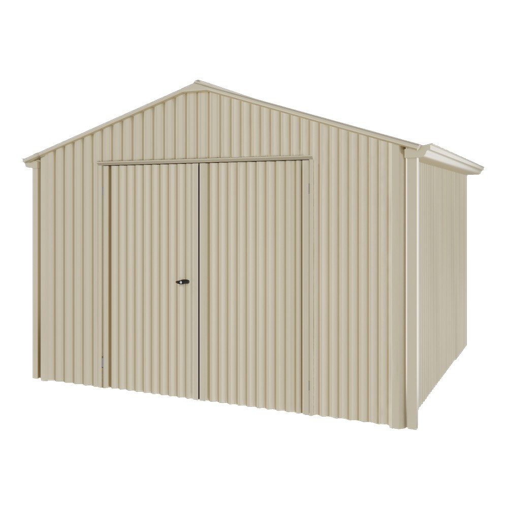 Handi-Heritage Shed H3 3.30X3.30 Roof:Merino Wall:Merino Gable End Double Door
