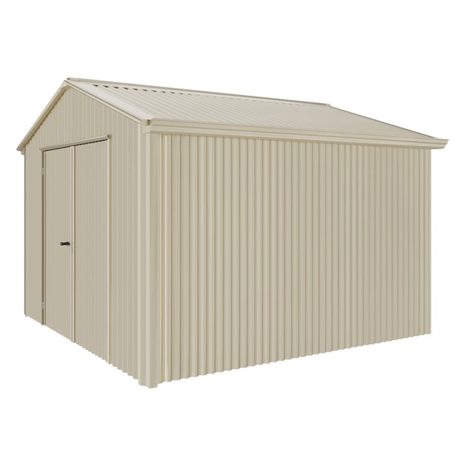 Handi-Heritage Shed H3 3.30X3.30 Roof:Merino Wall:Merino Gable End Double Door