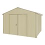 Handi-Heritage Shed H3 3.30X3.30 Roof:Merino Wall:Primrose Gable End Double Door