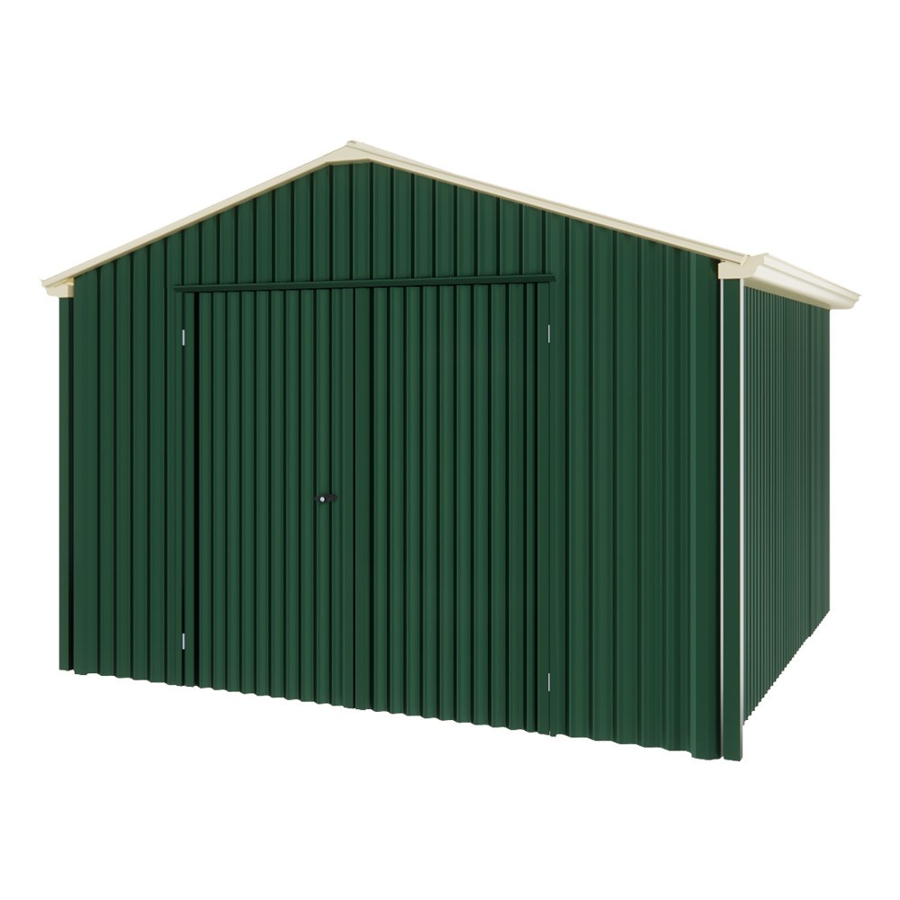 Handi-Heritage Shed H3 3.30X3.30 Roof:Primrose Wall:Caulfield Green Gable End Double Door