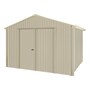 Handi-Heritage Shed H3 3.30X3.30 Roof:Primrose Wall:Merino Gable End Double Door