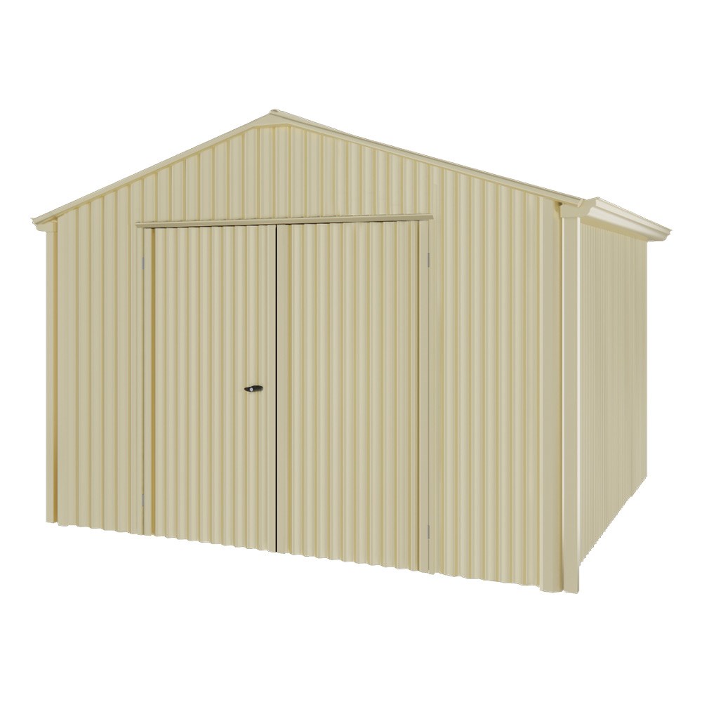 Handi-Heritage Shed H3 3.30X3.30 Roof:Primrose Wall:Primrose Gable End Double Door