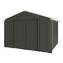 Handi-Heritage Shed H3 3.30X3.30 Roof:Primrose Wall:Slate Grey Gable End Double Door