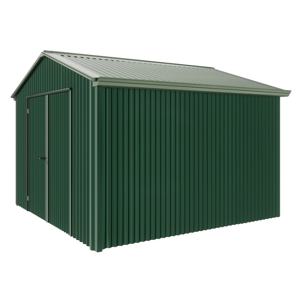 Handi-Heritage Shed H3 3.30X3.30 Roof:Rivergum Wall:Caulfield Green Gable End Double Door