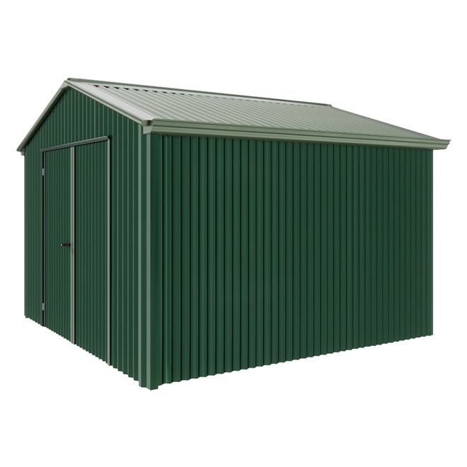 Handi-Heritage Shed H3 3.30X3.30 Roof:Rivergum Wall:Caulfield Green Gable End Double Door