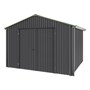 Handi-Heritage Shed H3 3.30X3.30 Roof:Rivergum Wall:Gun Metal Grey Gable End Double Door