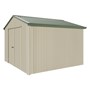 Handi-Heritage Shed H3 3.30X3.30 Roof:Rivergum Wall:Merino Gable End Double Door