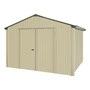 Handi-Heritage Shed H3 3.30X3.30 Roof:Rivergum Wall:Primrose Gable End Double Door